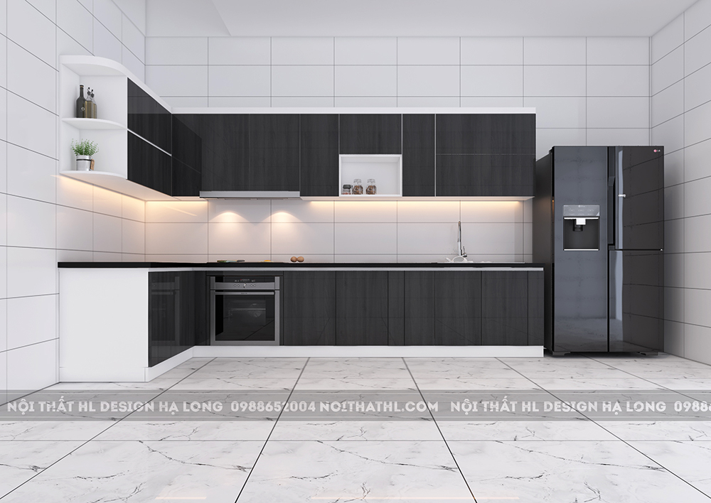 thiết kế tủ bếp hạ long