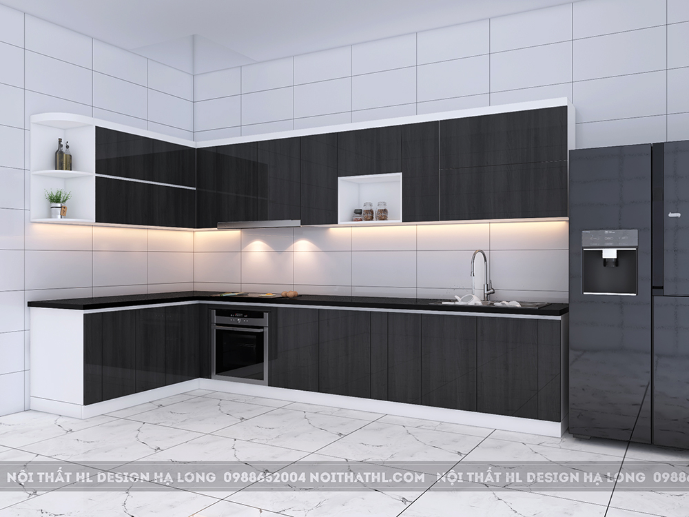 thiết kế tủ bếp hạ long