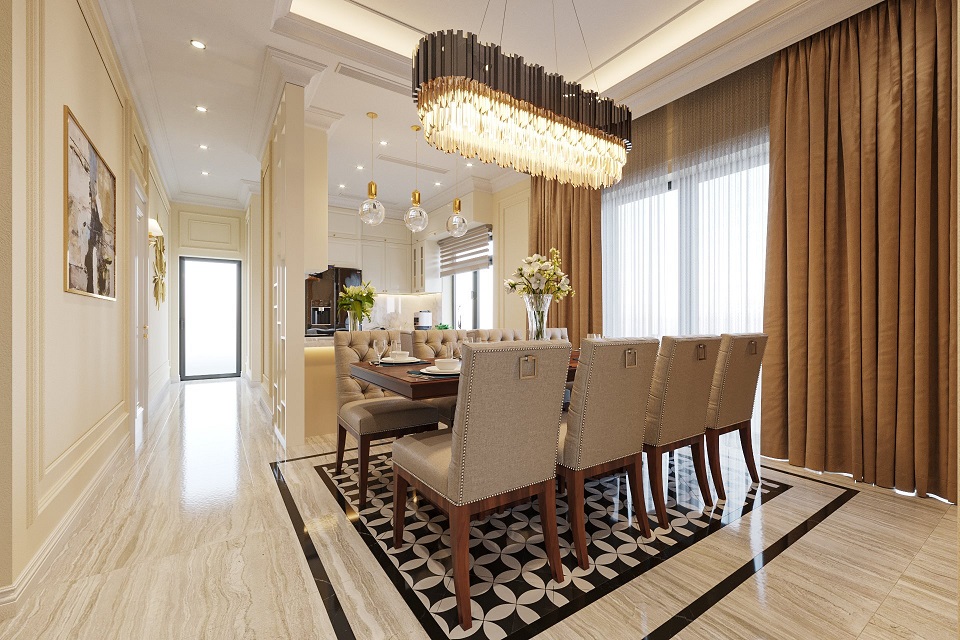 Nội thất phòng BẾP ĂN tân cổ điển tại Thành phố Hạ Long Quảng Ninh
