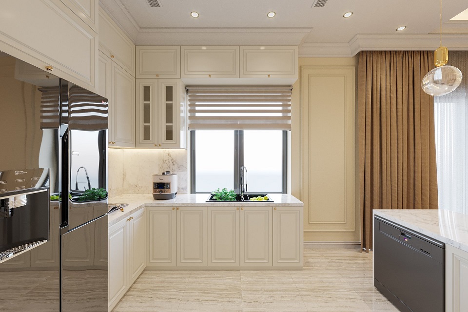 Nội thất phòng BẾP ĂN tân cổ điển tại Thành phố Hạ Long Quảng Ninh