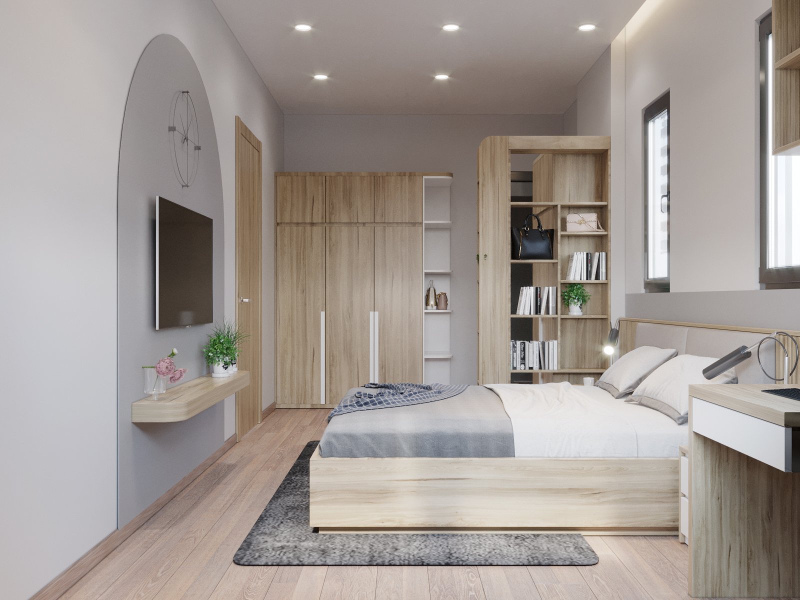 thiết kế phòng ngủ vân đồn