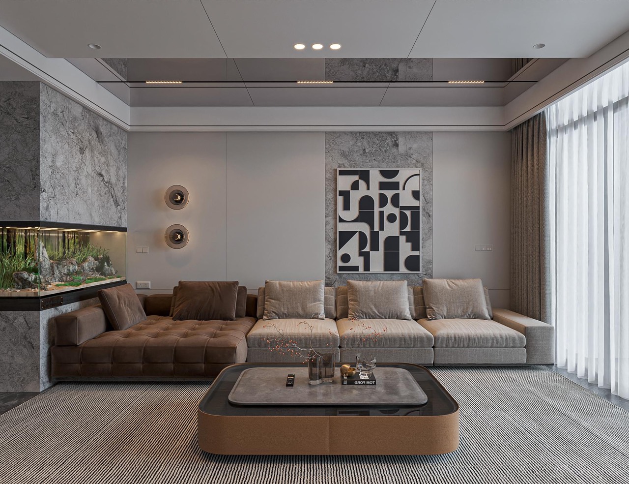 Thiết kế nội thất phòng khách Luxury tại Quảng Ninh