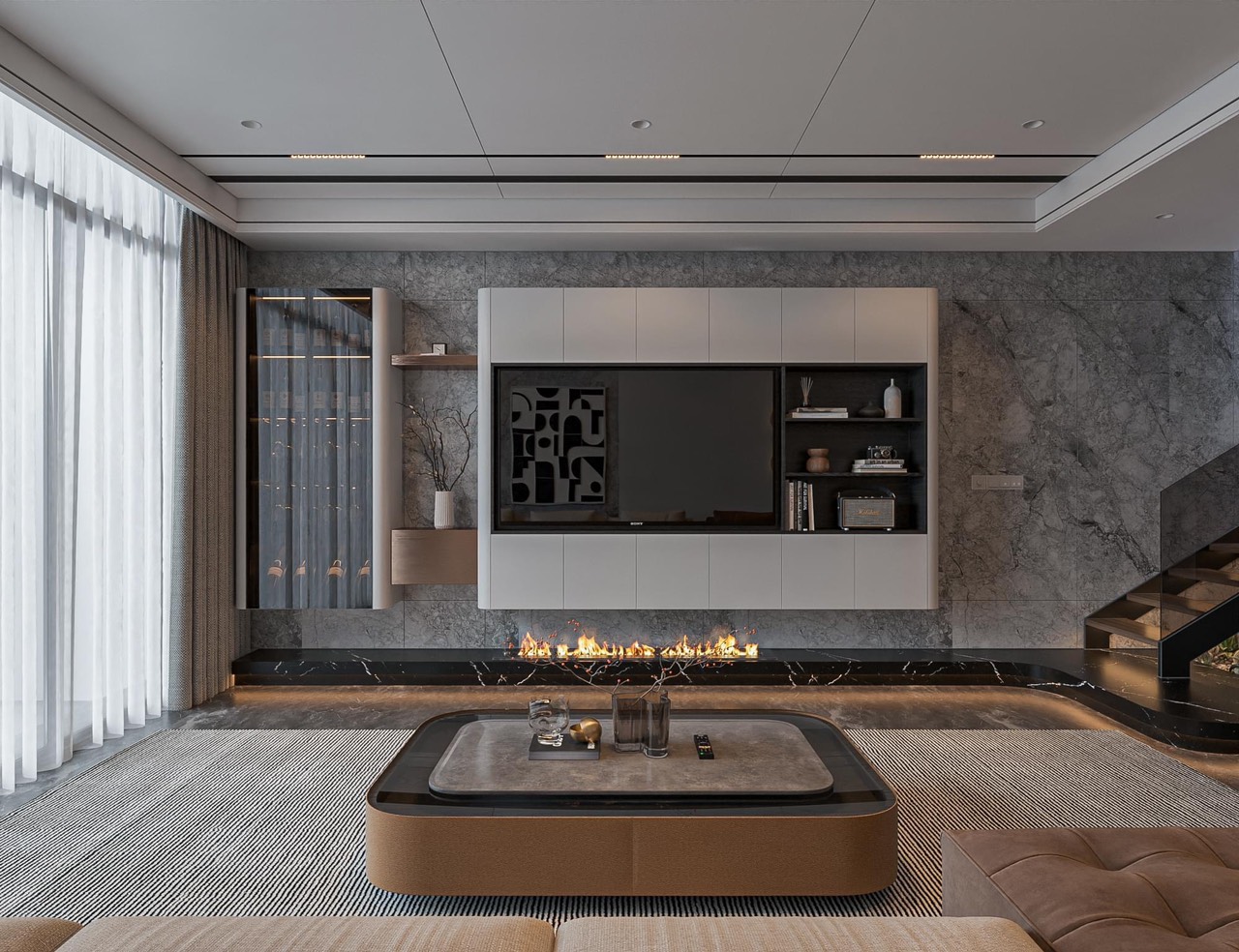 Thiết kế nội thất phòng khách Luxury tại Quảng Ninh