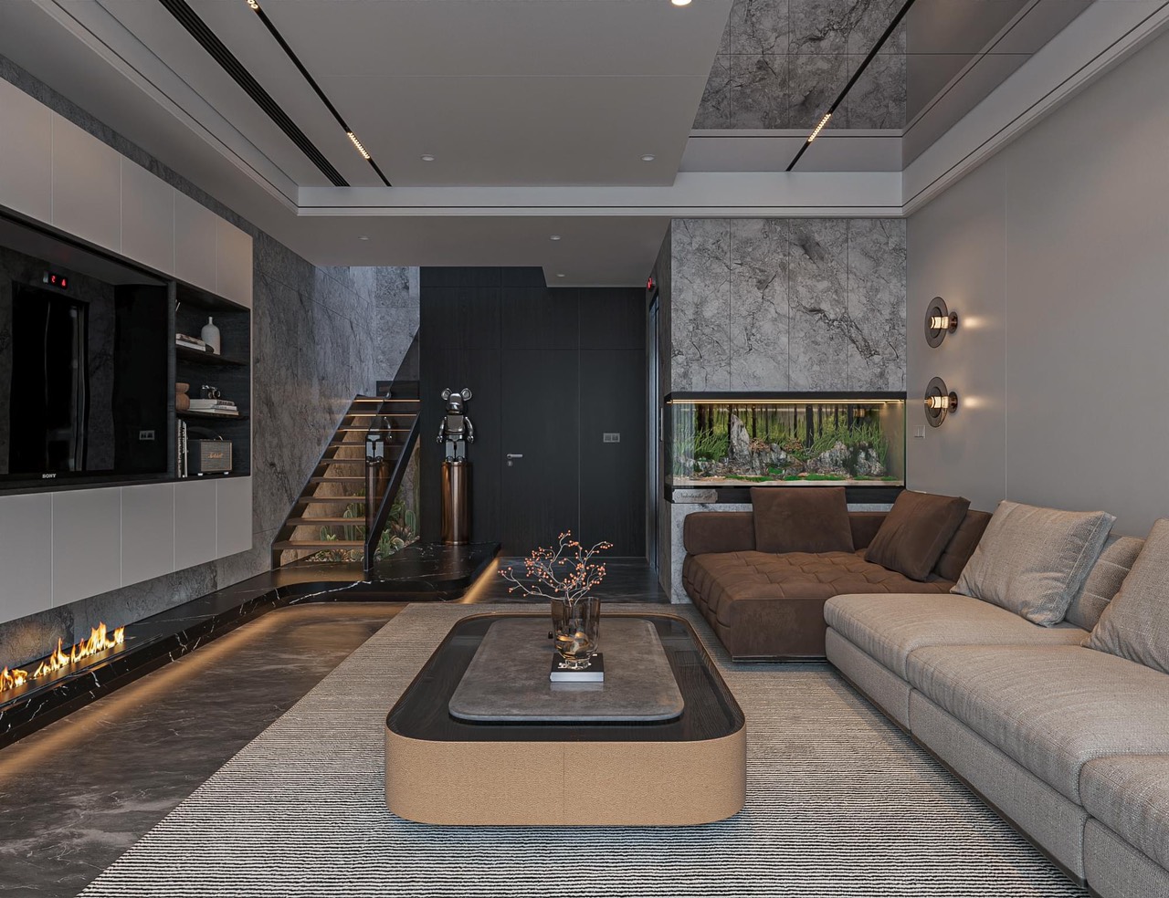 Thiết kế nội thất phòng khách Luxury tại Quảng Ninh