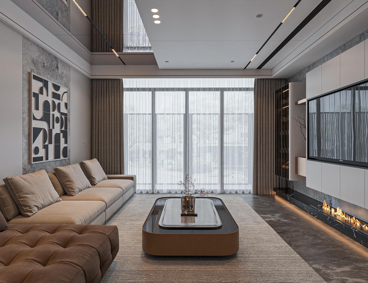 Thiết kế nội thất phòng khách Luxury tại Quảng Ninh