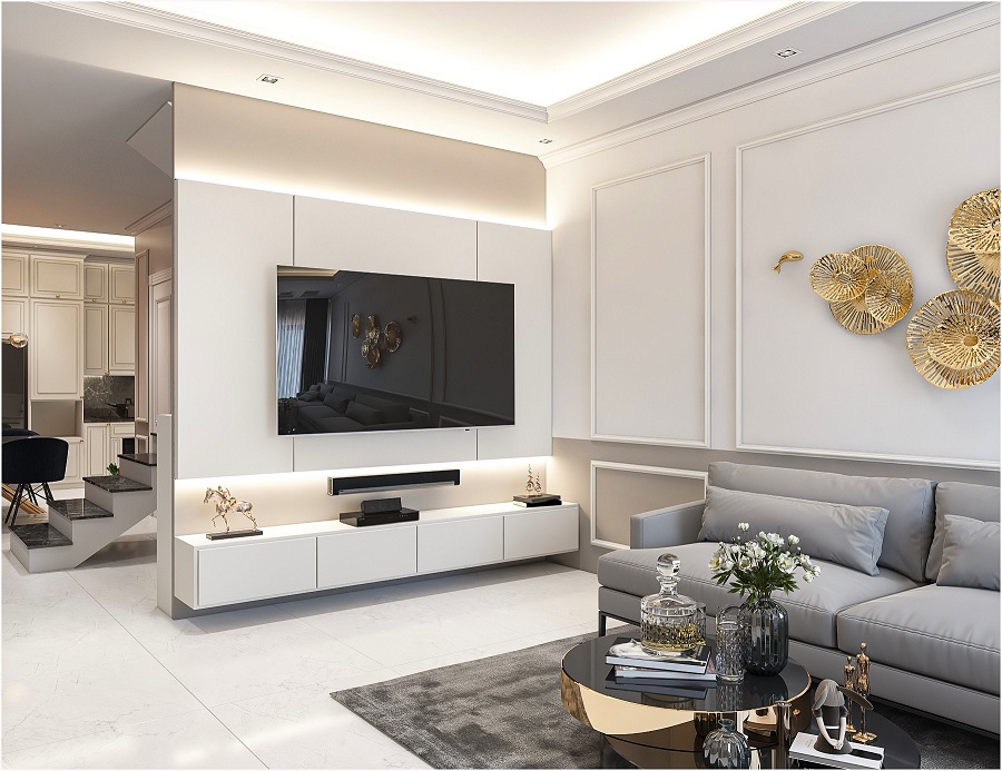 Thiết kế nội thất phòng khách tại Móng Cái