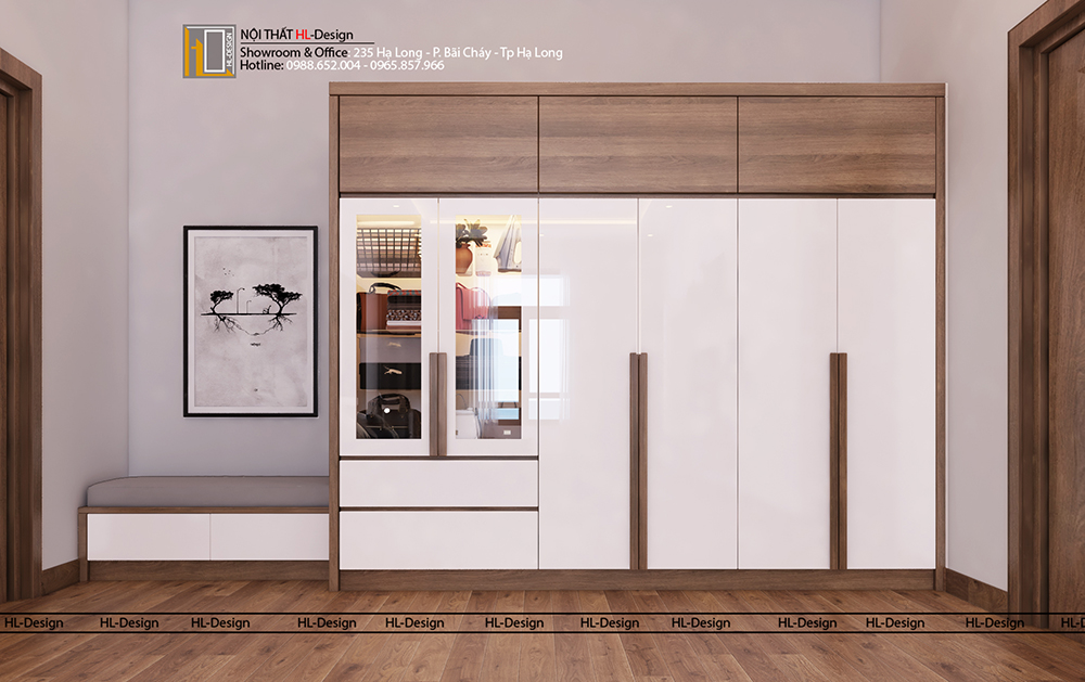 thiết kế nội thất phòng ngủ cho biệt thự hạ long