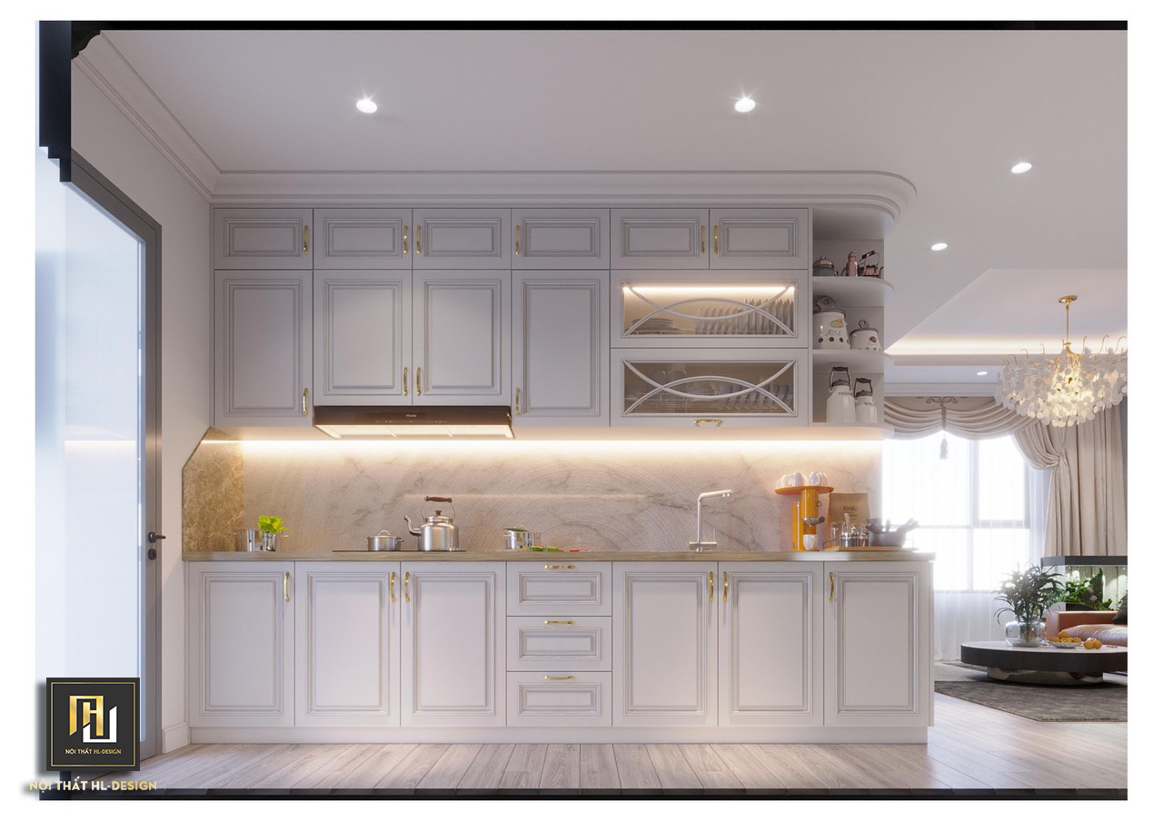 THIẾT KẾ TỦ BẾP TÂN CỔ ĐIÊN TẠI HẠ LONG