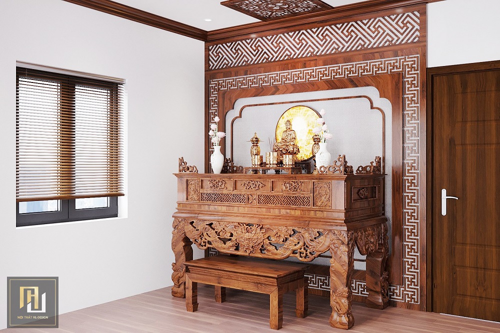 Mẫu thiết kế nội thất phòng thờ đẹp tại Hạ Long Quảng Ninh