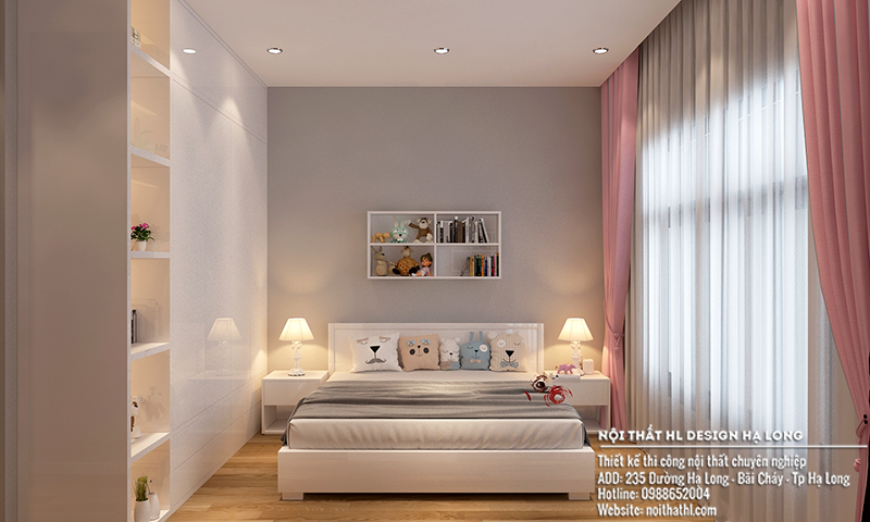nội thất hạ long, thiết kế nội thất, phòng ngủ bé gái hạ long