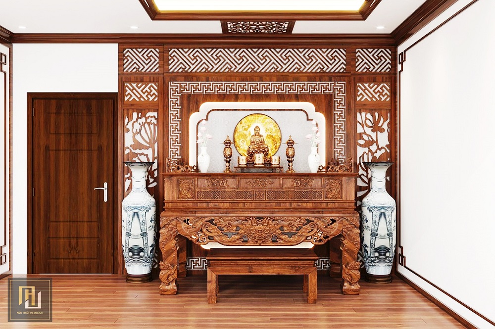 Mẫu thiết kế nội thất phòng thờ đẹp tại Hạ Long Quảng Ninh