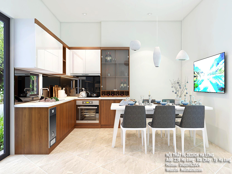 thiết kế tủ bếp đẹp tại Hạ Long.