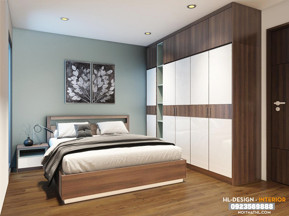 Thiết kế nội thất phòng ngủ chung cư hiện đại nhà chị Hằng hạ long