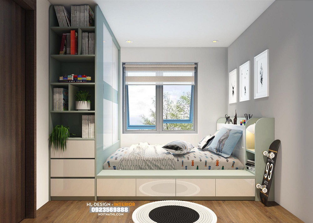 Thiết kế nội thất phòng ngủ chung cư hiện đại nhà chị Hằng hạ long