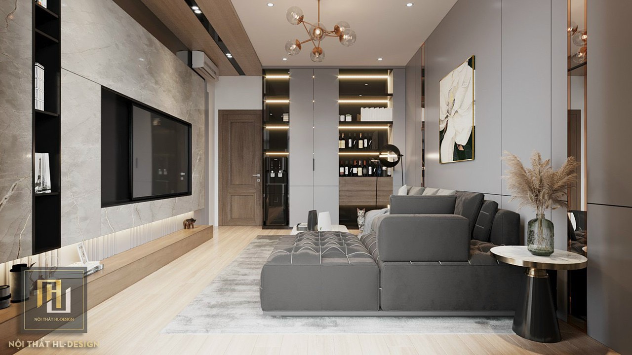 thiết kế nội thất phòng khách hạ long