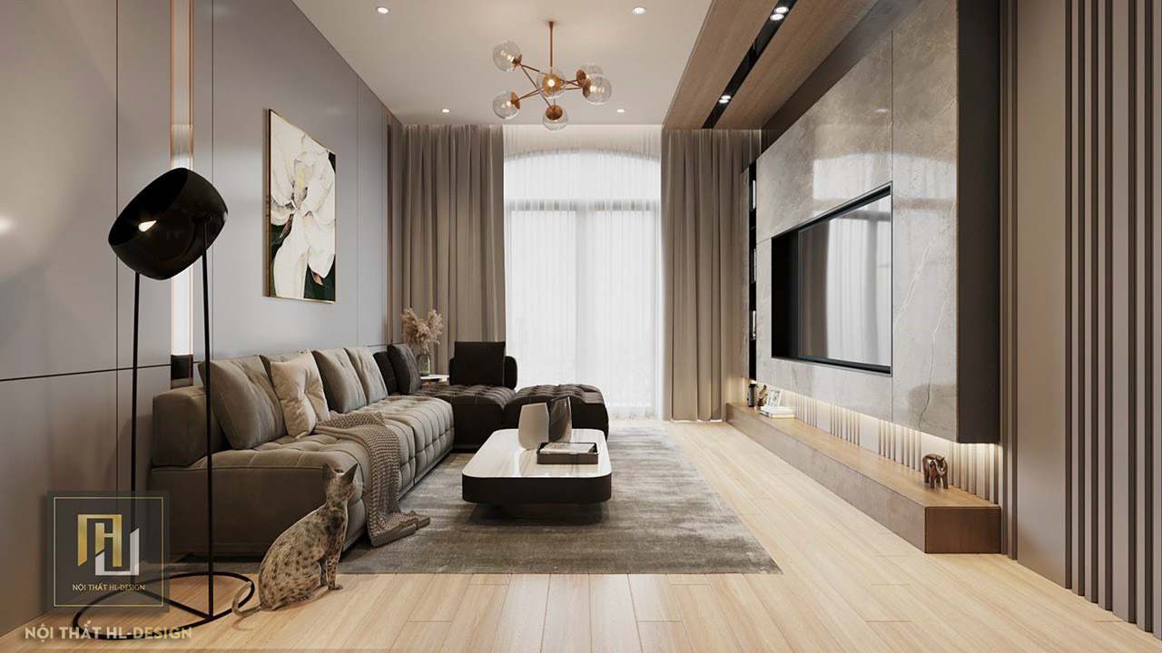 thiết kế nội thất phòng khách hạ long