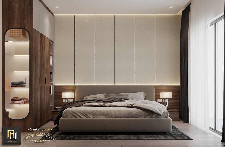 thiết kế nội thất phòng ngủ đẹp hiện đại nhà anh Hiệu Hạ Long
