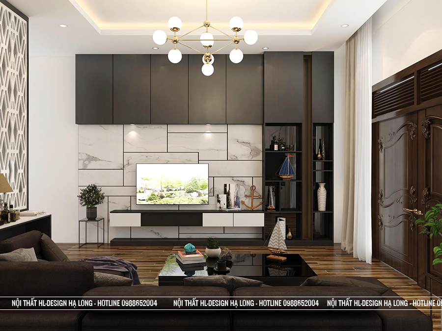 thiết kế nội thất phòng khách hiện đại