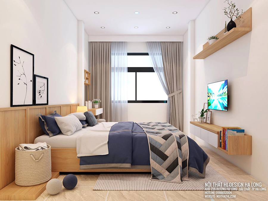 Thiết kế nội thất phòng ngủ hiện đại tại Hạ Long