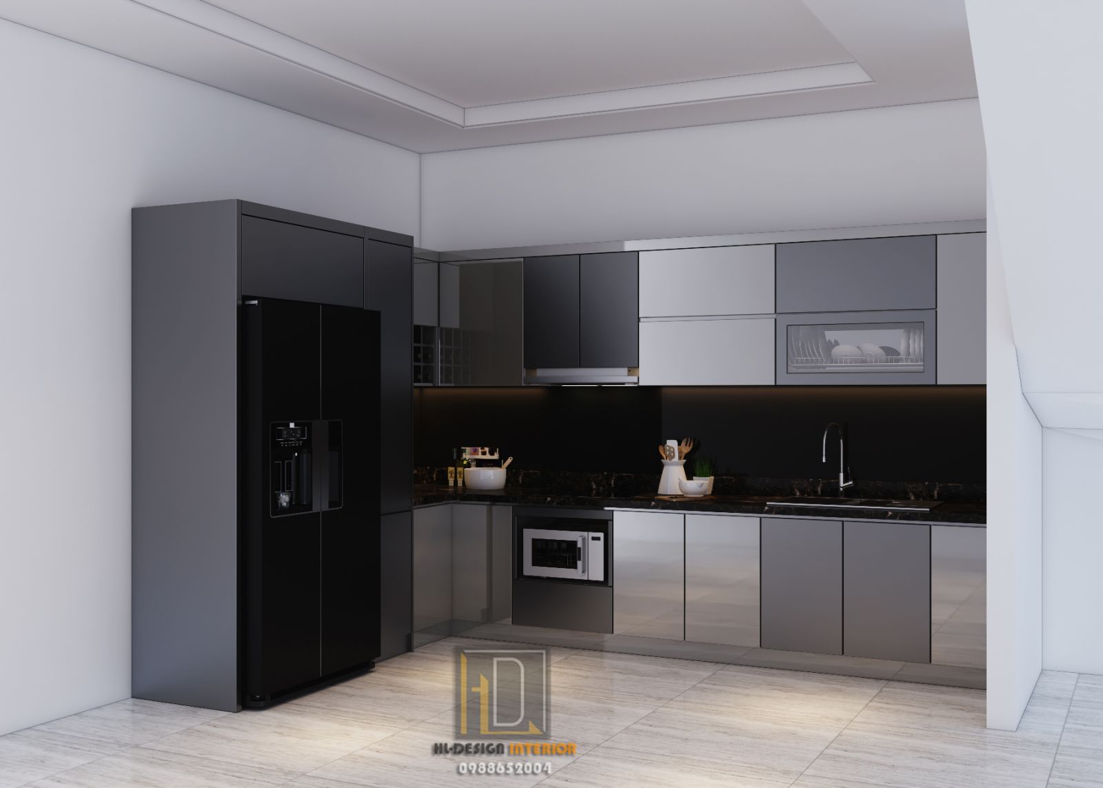 Thiết kế tủ bếp hiện đại tại Vân Đồn Quảng Ninh