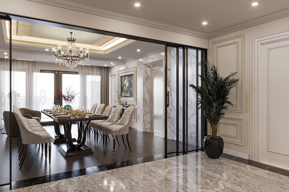 thiết kế nội thất tân cổ điển cho căn biệt thự tại hạ long quảng ninh