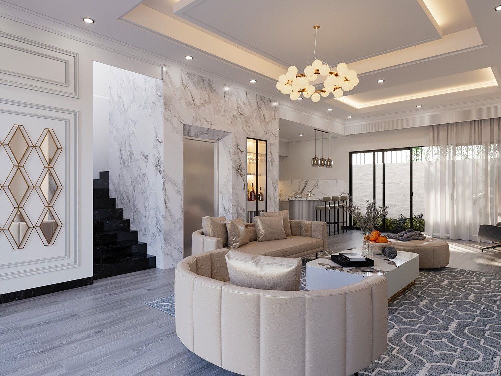 thiết kế nội thất tân cổ điển cho căn biệt thự tại hạ long quảng ninh