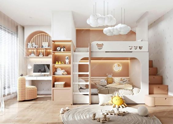 Mẫu thiết kế nội thất phòng ngủ cho bé GÁI tại Quảng Ninh