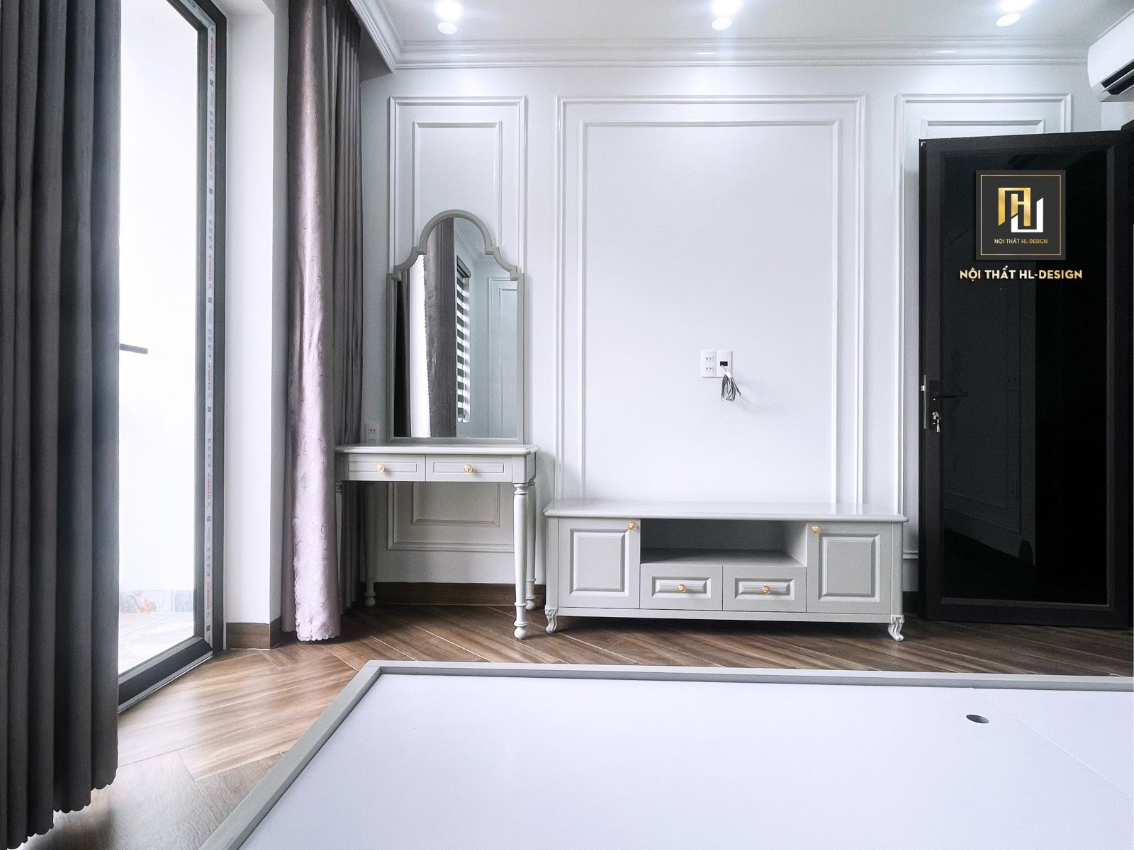 Thiết kế nội thất phòng ngủ tân cổ điển chị Hương thành phố hạ long