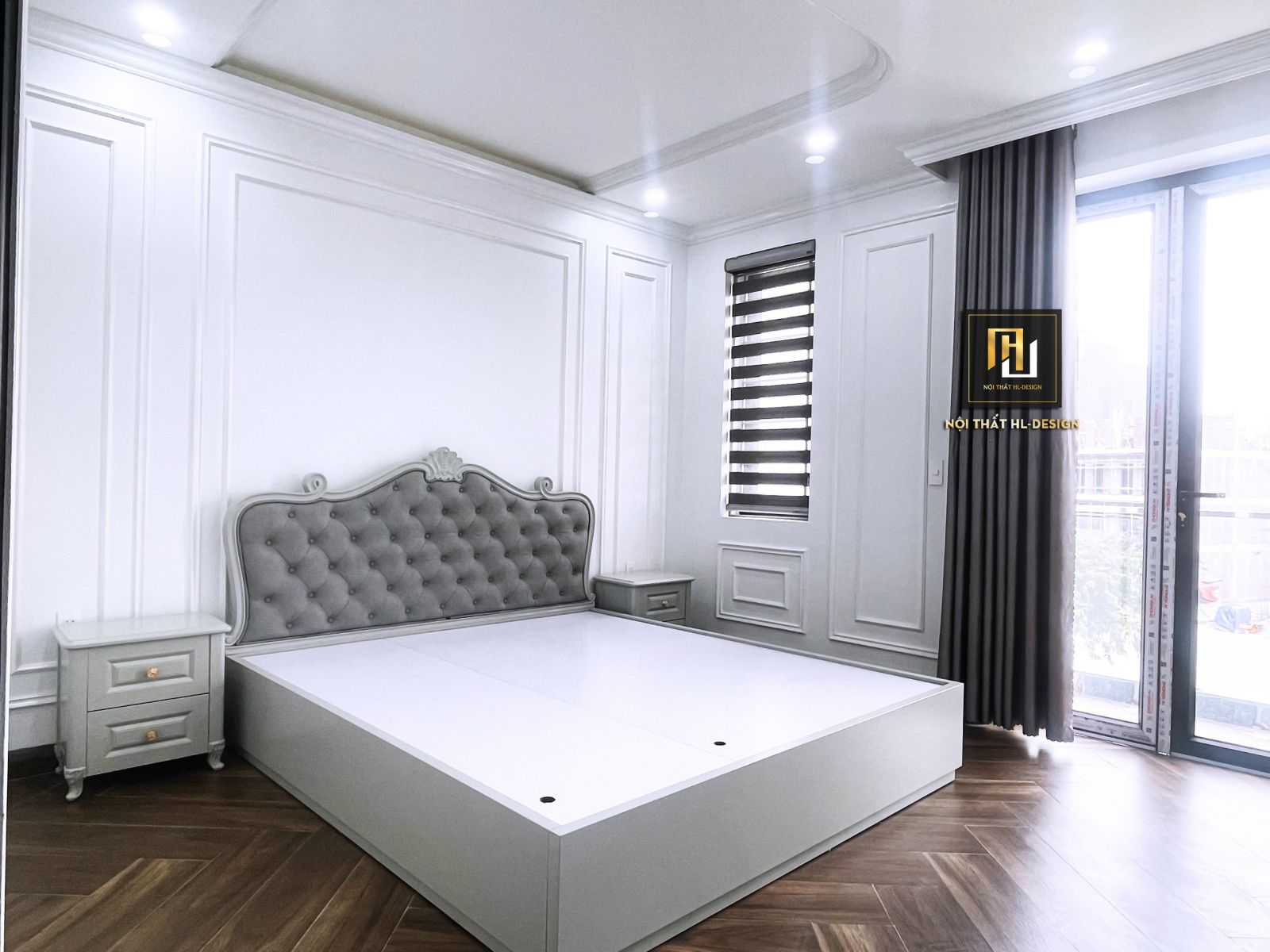 Thiết kế nội thất phòng ngủ tân cổ điển chị Hương thành phố hạ long
