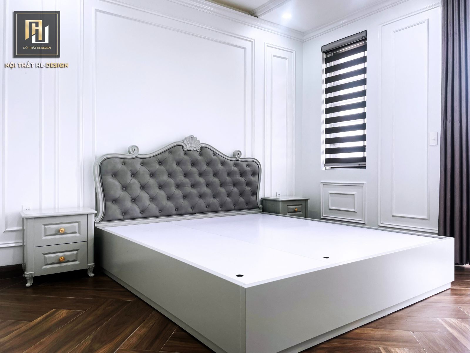 Thiết kế nội thất phòng ngủ tân cổ điển chị Hương thành phố hạ long