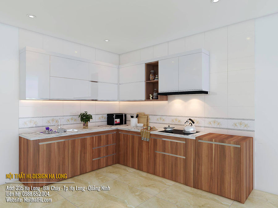 thiết kế tủ bếp hiện đại Hạ Long