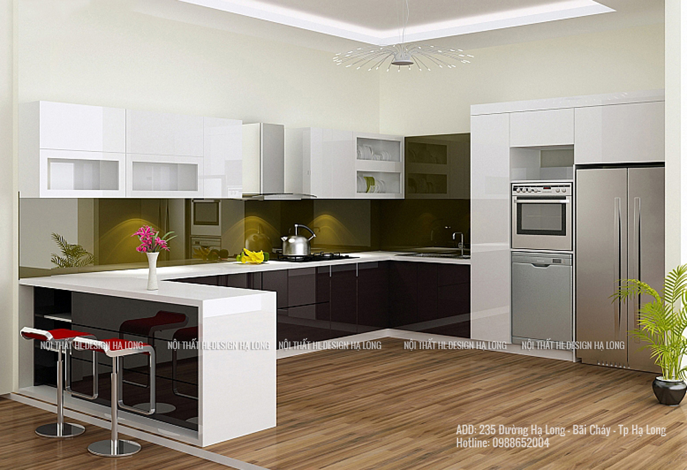 tủ bếp hiện đại Hạ Long