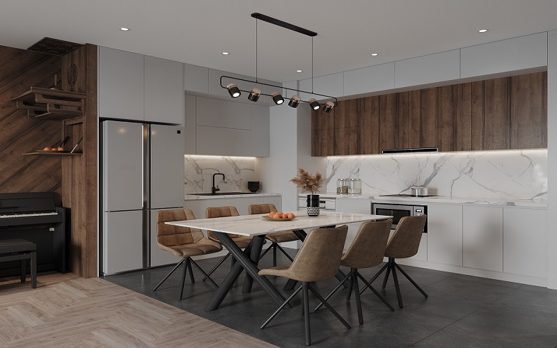 thiết kế tủ bếp hạ long