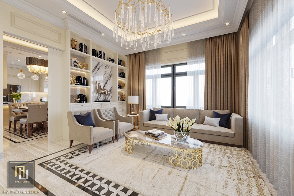 Nội thất căn biệt thự tân cổ điển cực sang trọng tại Quảng Ninh