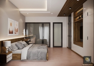 Thiết kế nội thất phòng ngủ hiện đại nhà phố tại Mạo Khê Đông Triều