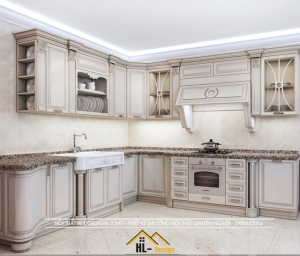 Tủ bếp tân cổ điển - TBCĐ04