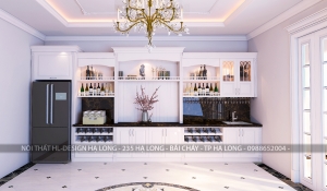 Thiết kế tủ rượu tân cổ điển đẹp sang trọng tại Vinhome Dragonbay Hạ Long