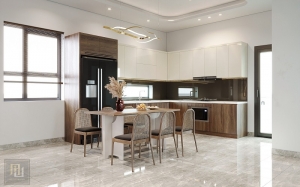 Thiết kế tủ bếp đẹp hiện đại tại Hạ Long Quảng Ninh. Nội thất HL-Design thiết kế thi công nội thất tủ bếp hạ long.