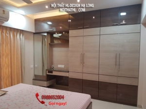 Tủ quần áo kết hợp kệ tivi tại Hạ Long