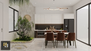 Thiết kế tủ bếp hiện đại nhà Anh Hiệu tại Thành Phố Uông Bí