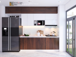 Thiết kế tủ bếp chung cư Newlife Hạ Long - Nội thất HL-Design Hạ Long