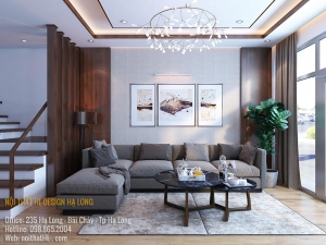 Thiết kế thi công nội thất phòng khách nhà anh Cường Hạ Long - Nội thất Hạ Long