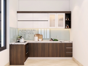 Mẫu tủ bếp hiện đại hình chữ L đẹp xuất sắc tại Hạ Long - Nội thất HL-Design Hạ Long