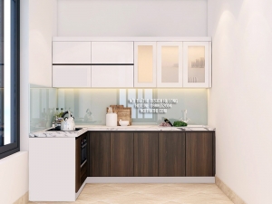 Thiết kế tủ bếp nhựa đẹp hiện đại tại Hạ Long - Nội thất HL-Design Hạ Long