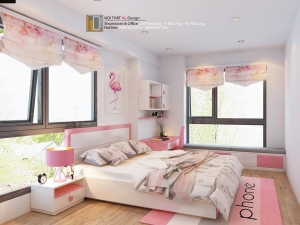 Thiết kế nội thất chung cư căn hộ 3 phòng ngủ chung cư Newlife Hạ Long - chị Phương 