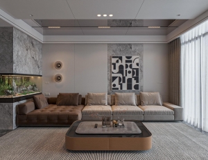 Thiết kế nội thất phòng khách theo phong cách hiện đại Luxury cho gia chủ có gu tại Quảng Ninh