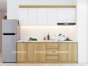Thiết kế tủ bếp chị Nhung - Chung cư Newlife Tower Hạ Long - Quảng Ninh