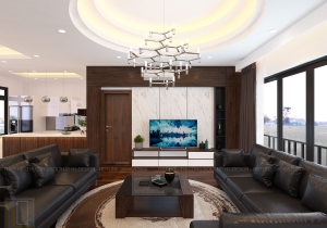 Nội thất phòng khách hiện đại sang trọng nhà Anh Linh - Hùng Thắng Hạ Long. Nội thất HL-Design Hạ Long