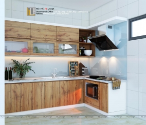 Tủ bếp Hạ Long - Thiết kế thi công tủ bếp đẹp hiện đại nhà chị Hương tại Hạ Long