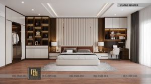 Thiết kế nội thất biệt thự nhà Anh Dũng Thành Phố Hạ Long cực đẹp và sang trọng thông minh bằng chất liệu gỗ An Cường.